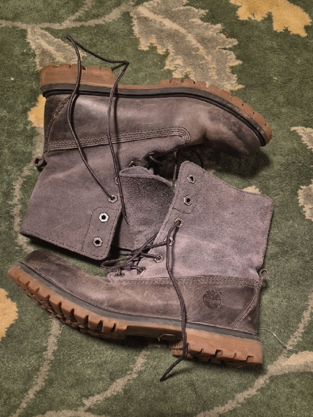 Timberland Dark Brown Suede Lace-Up Combat Boots — image 3 of 8